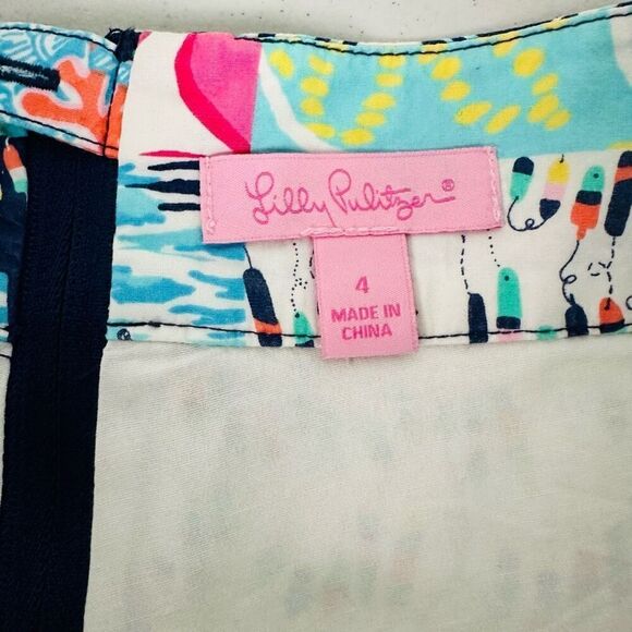 Lilly Pulitzer Patchwork SKIRT size 4 NOT A SKORT - Picture 4 of 13
